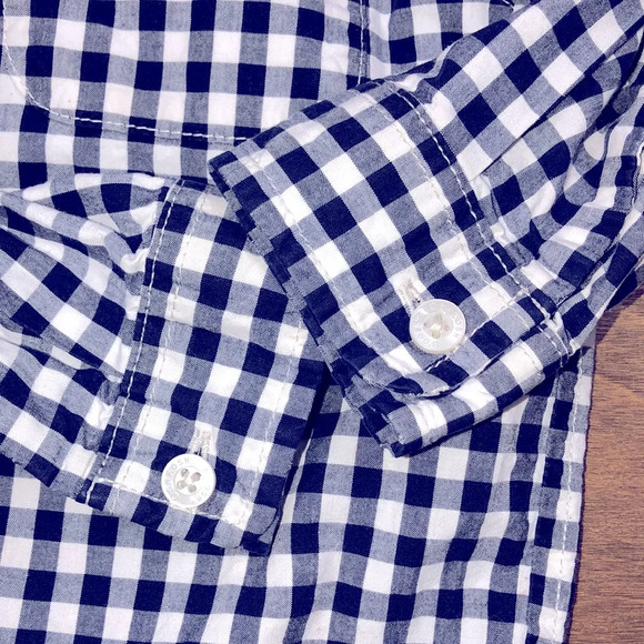 Osh Kosh B’gosh size 4 blue & white checkered top - Picture 4 of 4